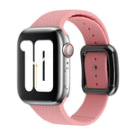 Dây đồng hồ silicone khóa đen cho Apple Watch Series, 7 41mm / 6&SE&5&4 40mm / 3&2&1 38mm