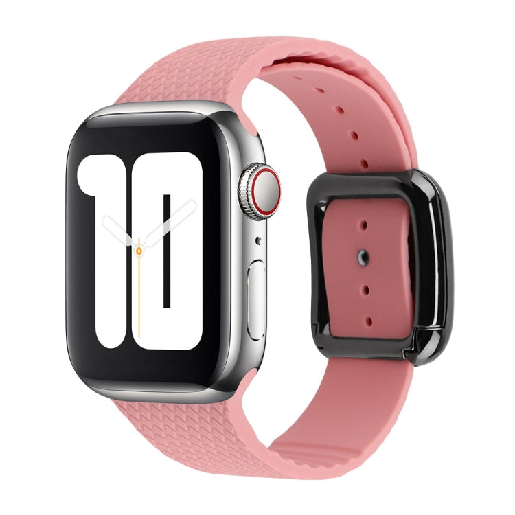 Dây đồng hồ silicone khóa đen cho Apple Watch Series, 7 41mm / 6&SE&5&4 40mm / 3&2&1 38mm