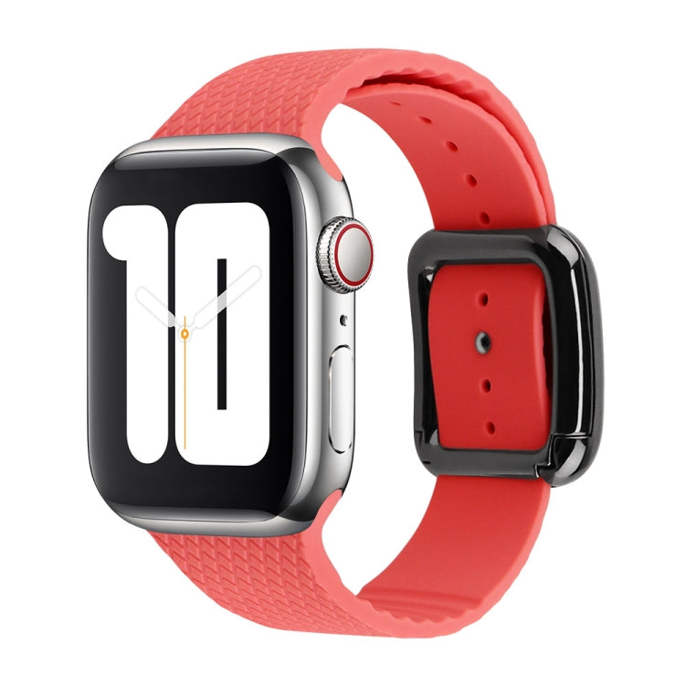 Dây đồng hồ silicone khóa đen cho Apple Watch Series, 7 41mm / 6&SE&5&4 40mm / 3&2&1 38mm