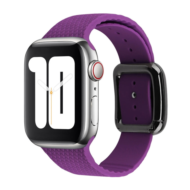 Dây đồng hồ silicone khóa đen cho Apple Watch Series, 7 41mm / 6&SE&5&4 40mm / 3&2&1 38mm