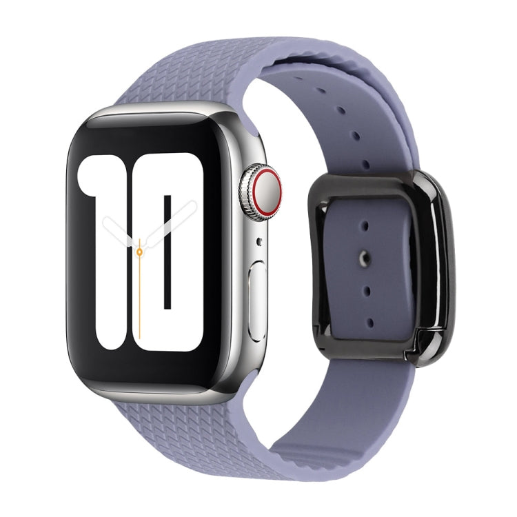 Dây đồng hồ silicone khóa đen cho Apple Watch Series, 7 41mm / 6&SE&5&4 40mm / 3&2&1 38mm