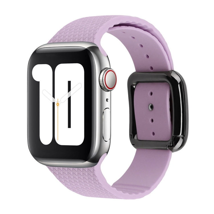 Dây đồng hồ silicone khóa đen cho Apple Watch Series, 7 41mm / 6&SE&5&4 40mm / 3&2&1 38mm