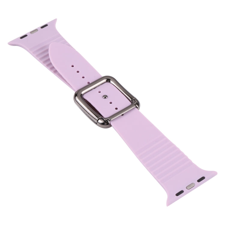 Dây đồng hồ silicone khóa đen cho Apple Watch Series, 7 41mm / 6&SE&5&4 40mm / 3&2&1 38mm