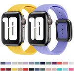 Dây đồng hồ silicone khóa đen cho Apple Watch Series, 7 41mm / 6&SE&5&4 40mm / 3&2&1 38mm