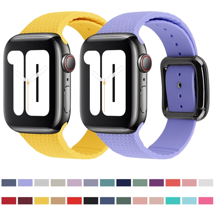 Dây đồng hồ silicone khóa đen cho Apple Watch Series, 7 41mm / 6&SE&5&4 40mm / 3&2&1 38mm