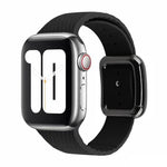 Dây đồng hồ silicone khóa đen cho Apple Watch Series, 7 45mm / 6&SE&5&4 44mm / 3&2&1 42mm