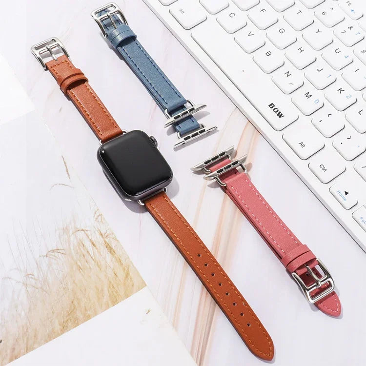 Dây đồng hồ da bò 14mm cho Apple Watch Series, 7 41mm/6&SE&5&4 40mm/3&2&1 38mm, 7 45mm/6&SE&5&4 44mm/3&2&1 42mm