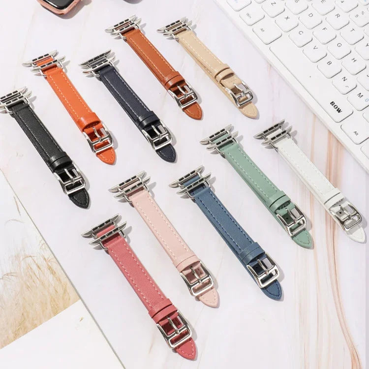 Dây đồng hồ da bò 14mm cho Apple Watch Series, 7 41mm/6&SE&5&4 40mm/3&2&1 38mm, 7 45mm/6&SE&5&4 44mm/3&2&1 42mm