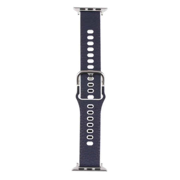 Dây đồng hồ TPU họa tiết Litchi cho Apple Watch Series, 7 41mm / 6&SE&5&4 40mm / 3&2&1 38mm, 7 45mm / 6&SE&5&4 44mm / 3&2&1 42mm