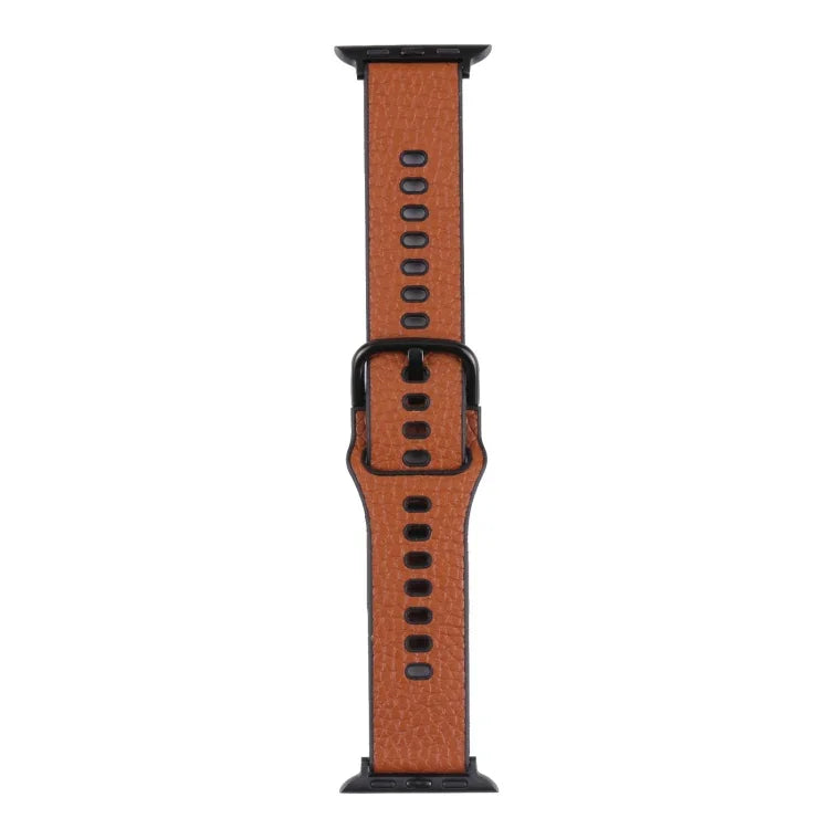 Dây đồng hồ TPU họa tiết Litchi cho Apple Watch Series, 7 41mm / 6&SE&5&4 40mm / 3&2&1 38mm, 7 45mm / 6&SE&5&4 44mm / 3&2&1 42mm