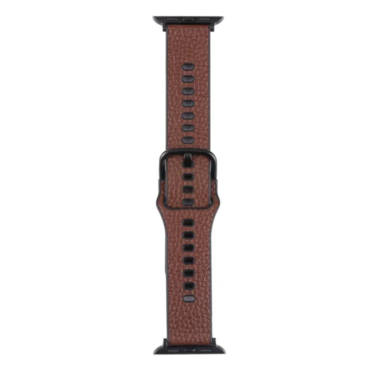 Dây đồng hồ TPU họa tiết Litchi cho Apple Watch Series, 7 41mm / 6&SE&5&4 40mm / 3&2&1 38mm, 7 45mm / 6&SE&5&4 44mm / 3&2&1 42mm
