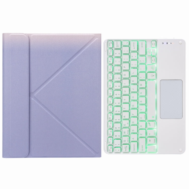 Bao da bàn phím Bluetooth có đèn nền cảm ứng H-102CS với giá đỡ ba gấp phía sau, dành cho iPad 10.2 2020 & 2019 / Pro 10.5 inch
