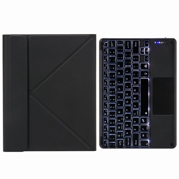Bao da bàn phím Bluetooth có đèn nền cảm ứng H-102CS với giá đỡ ba gấp phía sau, dành cho iPad 10.2 2020 & 2019 / Pro 10.5 inch