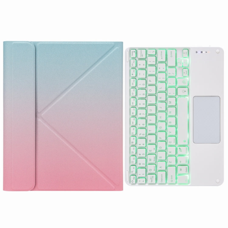 Bao da bàn phím Bluetooth có đèn nền cảm ứng H-102CS với giá đỡ ba gấp phía sau, dành cho iPad 10.2 2020 & 2019 / Pro 10.5 inch