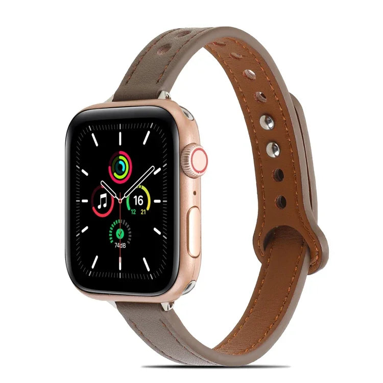 Dây đồng hồ da đinh tán đôi cho Apple Watch Series, 7 41mm / 6&SE&5&4 40mm / 3&2&1 38mm, 7 45mm / 6&SE&5&4 44mm / 3&2&1 42mm