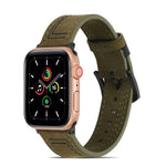 Dây đồng hồ da mờ may chỉ cho Apple Watch Series, 7 41mm / 6&SE&5&4 40mm / 3&2&1 38mm, 7 45mm / 6&SE&5&4 44mm / 3&2&1 42mm