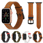 Dây đồng hồ da mờ may chỉ cho Apple Watch Series, 7 41mm / 6&SE&5&4 40mm / 3&2&1 38mm, 7 45mm / 6&SE&5&4 44mm / 3&2&1 42mm