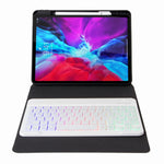 Bao da bàn phím Bluetooth H-102S3 ba màu có đèn nền với giá đỡ gập ba phía sau, dành cho iPad 10.2 2020 & 2019 / Pro 10.5 inch, dành cho iPad 9.7 2018 & 2017, dành cho iPad Pro 11 inch 2021 & 2020 & 2018 / Air 2020 10.9
