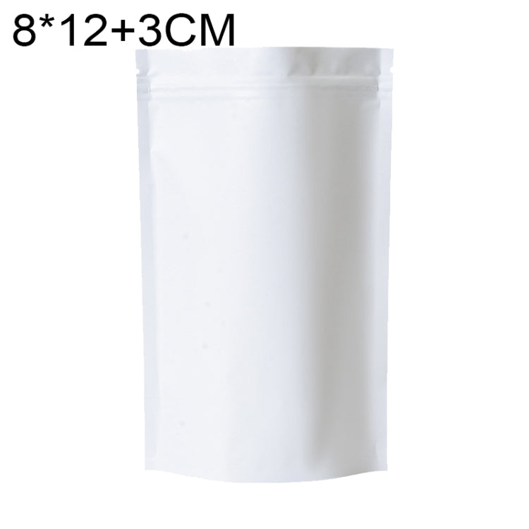 100 túi đựng đồ ăn nhẹ bằng giấy bạc nhôm mờ, kích thước 8x12+3cm, 9x13+3cm, 10x15+3cm, 12x20+4cm