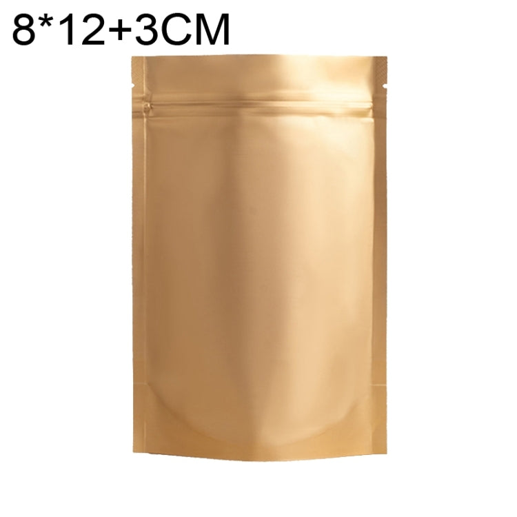 100 PCS/Set Matte Aluminum Foil Snack Stand-up Pouch, 8x12+3cm, 9x13+3cm, 10x15+3cm, 12x20+4cm