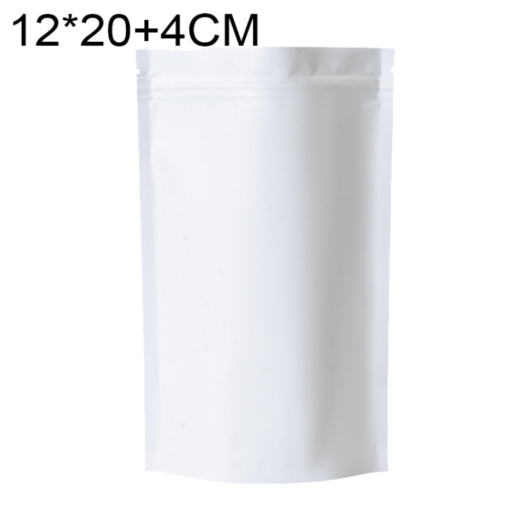 100 PCS/Set Matte Aluminum Foil Snack Stand-up Pouch, 8x12+3cm, 9x13+3cm, 10x15+3cm, 12x20+4cm