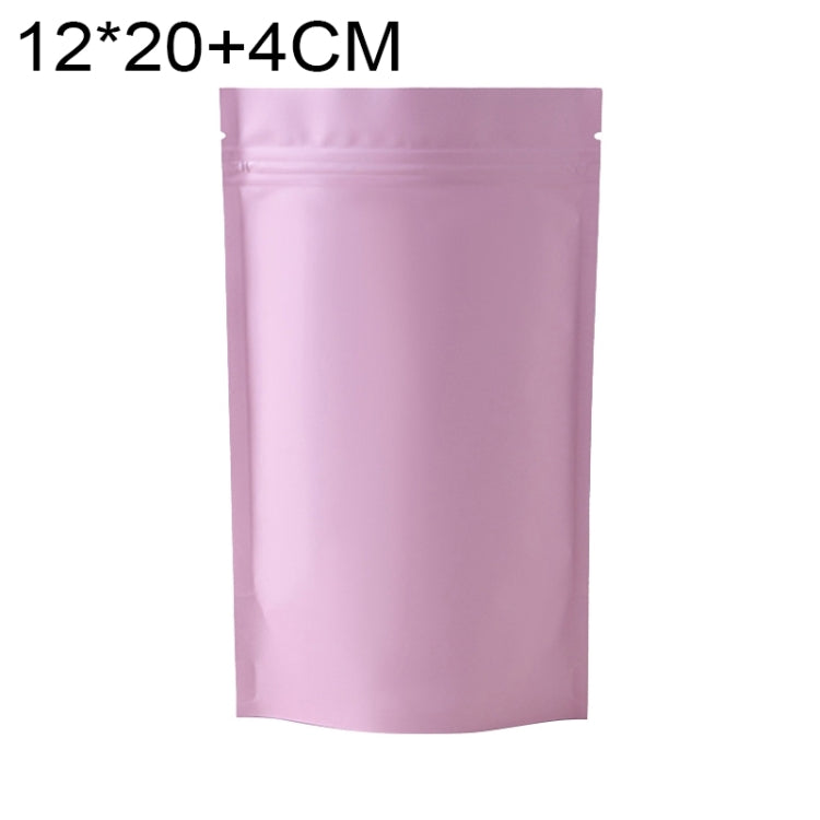 100 PCS/Set Matte Aluminum Foil Snack Stand-up Pouch, 8x12+3cm, 9x13+3cm, 10x15+3cm, 12x20+4cm