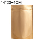 100 túi đựng đồ ăn nhẹ bằng giấy bạc nhôm mờ, kích thước 14x20+4cm, 15x22+4cm, 16x24+4cm, 18x26+4cm