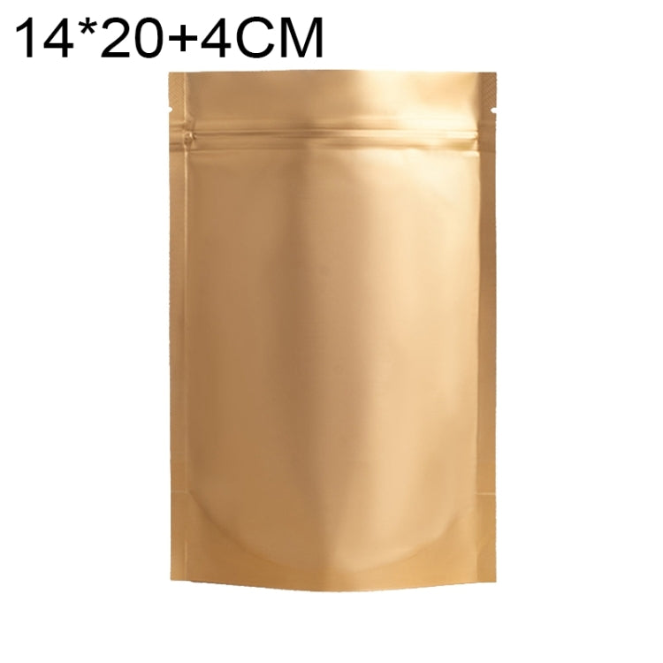 100 túi đựng đồ ăn nhẹ bằng giấy bạc nhôm mờ, kích thước 14x20+4cm, 15x22+4cm, 16x24+4cm, 18x26+4cm