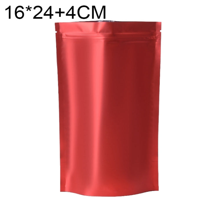 100 túi đựng đồ ăn nhẹ bằng giấy bạc nhôm mờ, kích thước 14x20+4cm, 15x22+4cm, 16x24+4cm, 18x26+4cm