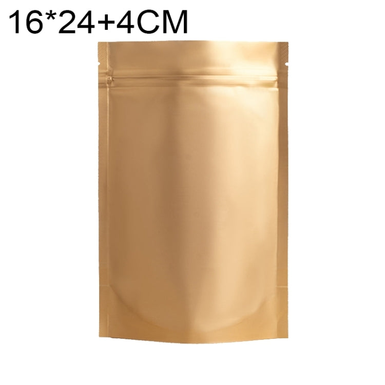 100 túi đựng đồ ăn nhẹ bằng giấy bạc nhôm mờ, kích thước 14x20+4cm, 15x22+4cm, 16x24+4cm, 18x26+4cm