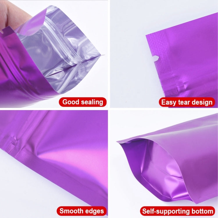 100 túi đựng đồ ăn nhẹ bằng giấy bạc nhôm mờ, kích thước 20x30+5cm