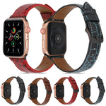 Dây đồng hồ da họa tiết cá sấu cho Apple Watch Series, 7 41mm / 6&SE&5&4 40mm / 3&2&1 38mm, 7 45mm / 6&SE&5&4 44mm / 3&2&1 42mm
