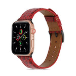 Dây đồng hồ da họa tiết cá sấu cho Apple Watch Series, 7 41mm / 6&SE&5&4 40mm / 3&2&1 38mm, 7 45mm / 6&SE&5&4 44mm / 3&2&1 42mm