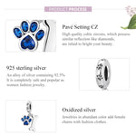 Mặt dây chuyền bạc S925 Sterling hình xương chân chó, Xương chân chó