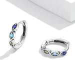 Bông tai bạc S925 Sterling mắt quỷ đá zircon cho nữ, mắt quỷ zircon