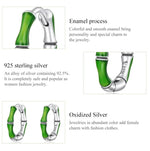 Bông tai khóa tai bạc S925 Sterling hình tre cho nữ, tre