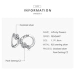Phụ kiện vòng tay vòng cổ hạt hoa vô cực bạc S925 Sterling, hoa vô cực