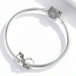 Phụ kiện vòng tay vòng cổ hạt hoa vô cực bạc S925 Sterling, hoa vô cực