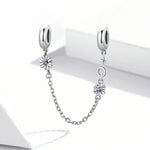 Phụ kiện vòng tay vòng cổ dây an toàn hoa cổ điển bạc S925 Sterling, hoa cổ điển