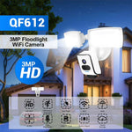 Camera IP WiFi ESCAM QF612 3MP và đèn pha, hỗ trợ quan sát ban đêm và phát hiện PIR, QF612