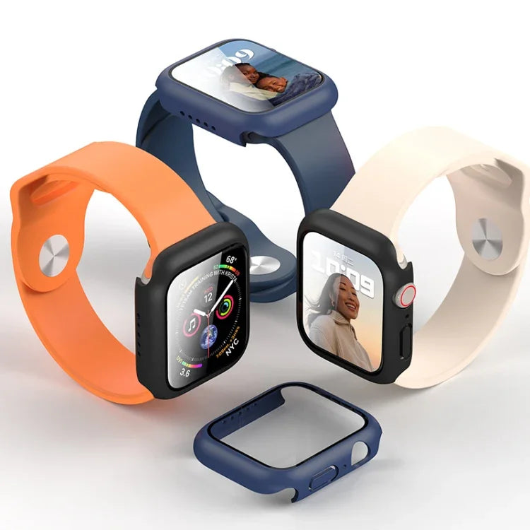 Ốp bảo vệ ROCK 2 trong 1 khung PC + kính cường lực, dành cho Apple Watch Series 9 / 8 / 7 41mm, dành cho Apple Watch Series 9 / 8 / 7 45mm