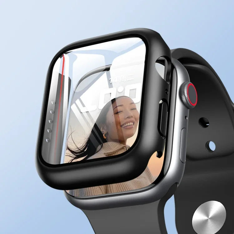 Ốp bảo vệ ROCK 2 trong 1 khung PC + kính cường lực, dành cho Apple Watch Series 9 / 8 / 7 41mm, dành cho Apple Watch Series 9 / 8 / 7 45mm