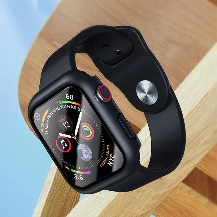 Ốp bảo vệ ROCK 2 trong 1 khung PC + kính cường lực, dành cho Apple Watch Series 9 / 8 / 7 41mm, dành cho Apple Watch Series 9 / 8 / 7 45mm