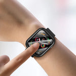 Ốp bảo vệ ROCK 2 trong 1 khung PC + kính cường lực, dành cho Apple Watch Series 9 / 8 / 7 41mm, dành cho Apple Watch Series 9 / 8 / 7 45mm