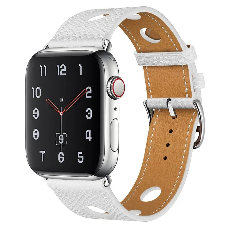 Dây đồng hồ khóa bạc PU cho Apple Watch Series, 7 41mm / 6&SE&5&4 40mm / 3&2&1 38mm, 7 45mm / 6&SE&5&4 44mm / 3&2&1 42mm