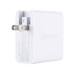 Sạc du lịch A3 PD 18W USB-C / Type-C + QC3.0 USB + giao diện USB đôi, phích cắm US, phích cắm EU, phích cắm UK