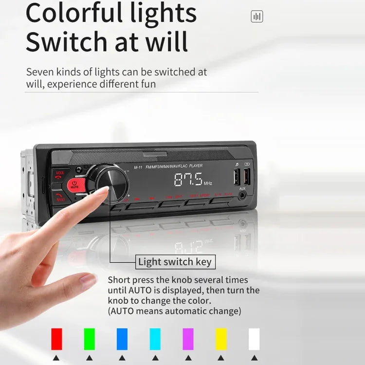 Máy nghe nhạc MP3 Bluetooth ô tô M11 hỗ trợ kết nối điện thoại di động / FM / Thẻ TF, M11