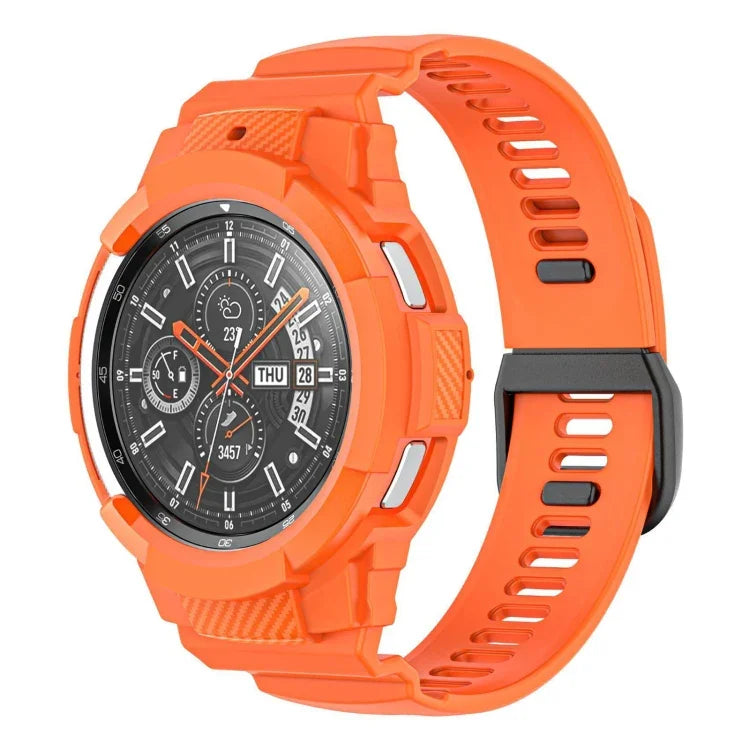 Dây đồng hồ thể thao silicone sợi carbon liền khối, Dành cho Samsung Galaxy Watch4 Classic 42mm