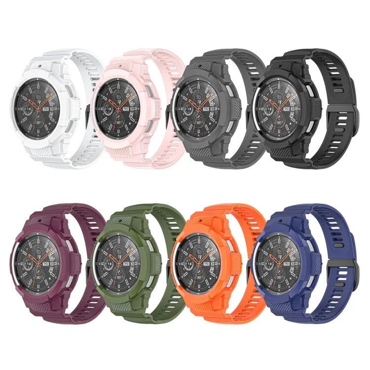 Dây đồng hồ thể thao silicone sợi carbon liền khối, Dành cho Samsung Galaxy Watch4 Classic 42mm