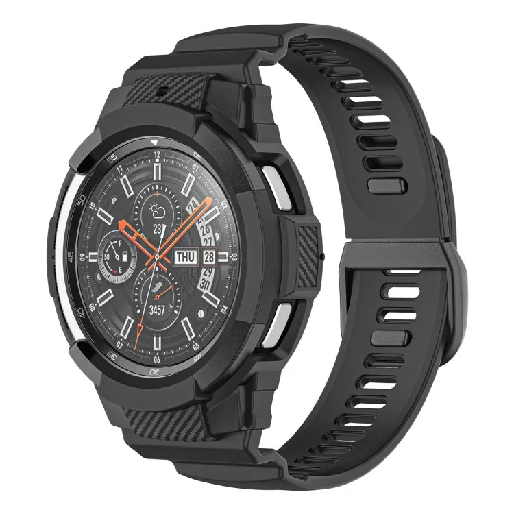 Dây đồng hồ thể thao silicone sợi carbon liền khối, Dành cho Samsung Galaxy Watch4 Classic 42mm